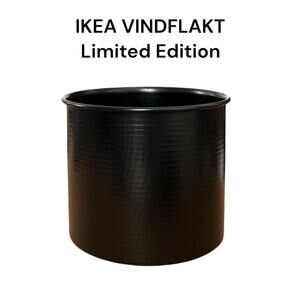 IKEA VINDFLAKT VINDFLÄKT Black Vase Pot 8 " Limited Edition